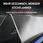 E-310 Gasgrill, 3-Brenner, Snap-Jet Zündung, 51x46cm Grillfläche, robuste Räder, Warmhalterost, Works Seitenablagen kompatibel, Schwarz/Silber