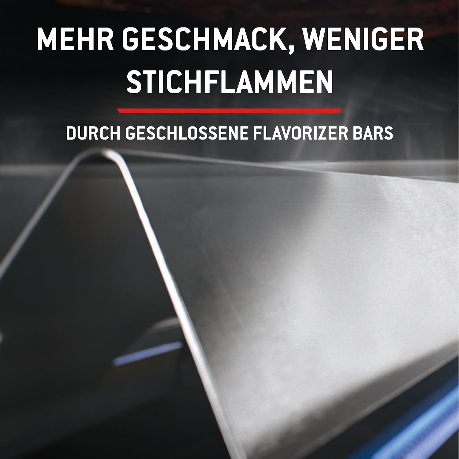 E-310 Gasgrill, 3-Brenner, Snap-Jet Zündung, 51x46cm Grillfläche, robuste Räder, Warmhalterost, Works Seitenablagen kompatibel, Schwarz/Silber