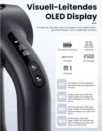 D6 Pro Massagepistole mit 16mm Amplitude und OLED-Bildschirm, Percussion Massage Gun inkl. Tragetasche, für Schulter Rücken Bein Muskelentspannung