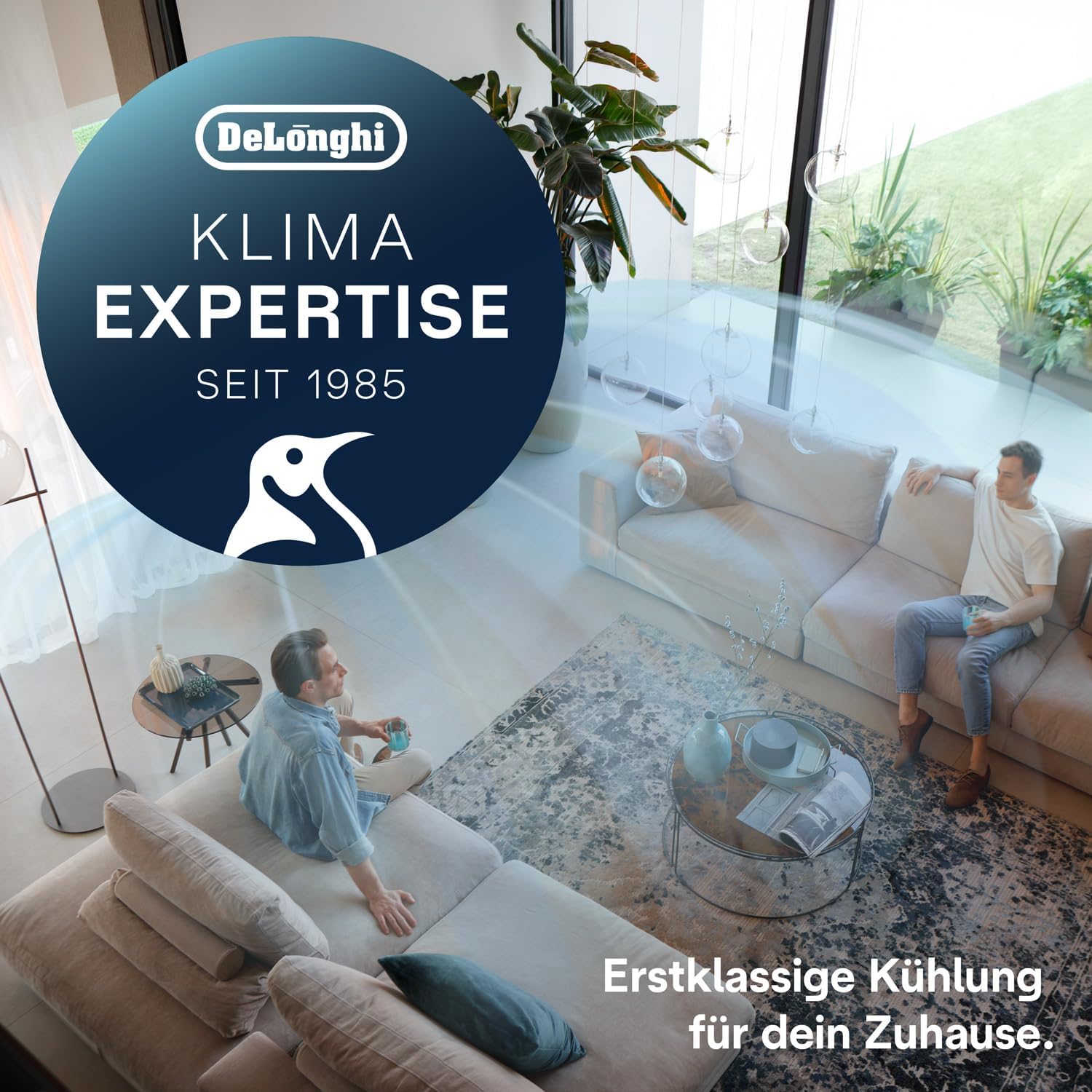 Pinguino 3-in-1 Klimagerät, 9400 BTU, bis 27 m², Entfeuchter + Ventilator, leise, Fernbedienung, 24h-Timer, Effizienz A (PACEM82)