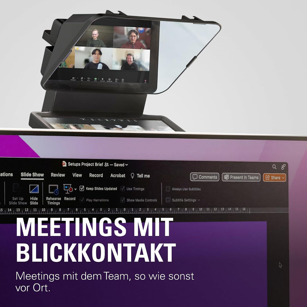 Prompter – Teleprompter mit integriertem Bildschirm, Drag&Drop-Monitoranzeige