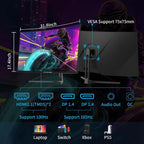 34" UWQHD Curved Monitor, 3440x1440, 165Hz, 1500R, 1ms MPRT, FreeSync, HDR, 300nits, sRGB 125%, DCI-P3 95%, VA, HDMI/DP, MFG34C5Q