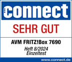 7690 Wi-Fi 7 DSL-Router, 5.760 MBit/s (5GHz) & 1.376 MBit/s (2,4 GHz), VDSL-Supervectoring bis 300 MBit/s, WLAN Mesh, DECT-Basis