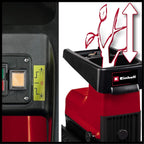 Elektro-Leisehäcksler GC-RS 60 CB, 2800W, max. 45mm Aststärke, Schneidwalze, gr. Trichteröffn., Drehricht.-Umschalter, 60L Fangbox, integr. Sicherheitssch.