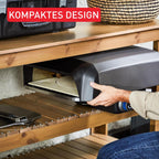 Pizza Pronto Gas-Pizzaofen für Außen, bis 400°C, Temperaturregler, Ein/Aus, Drehstein, kompakt, inkl. Pizzaschieber, Edelstahl, JM413015