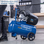 Druckluft Kompressor HC53DC | 2200W | 50L Kessel | 10bar | 412 L/min | Druckminderer | ölgeschmiert | Doppelzylinder