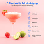 Slush-Maschine, 2,6 L Eis-Kapazität, 1,9 L Behälter, 5 Modi, 30-60 Min., Kompressor, Slush-Eisbereiter, MD12090