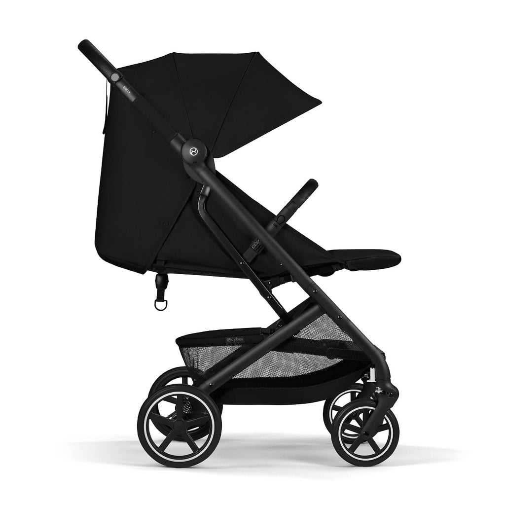 Gold Kinderwagen BEEZY mit Ergonomischer Liegeposition, Ab Geburt bis 4 Jahre (max. 22 kg), Kompakt faltbar, Einhand-Gurtsystem, Magic Black