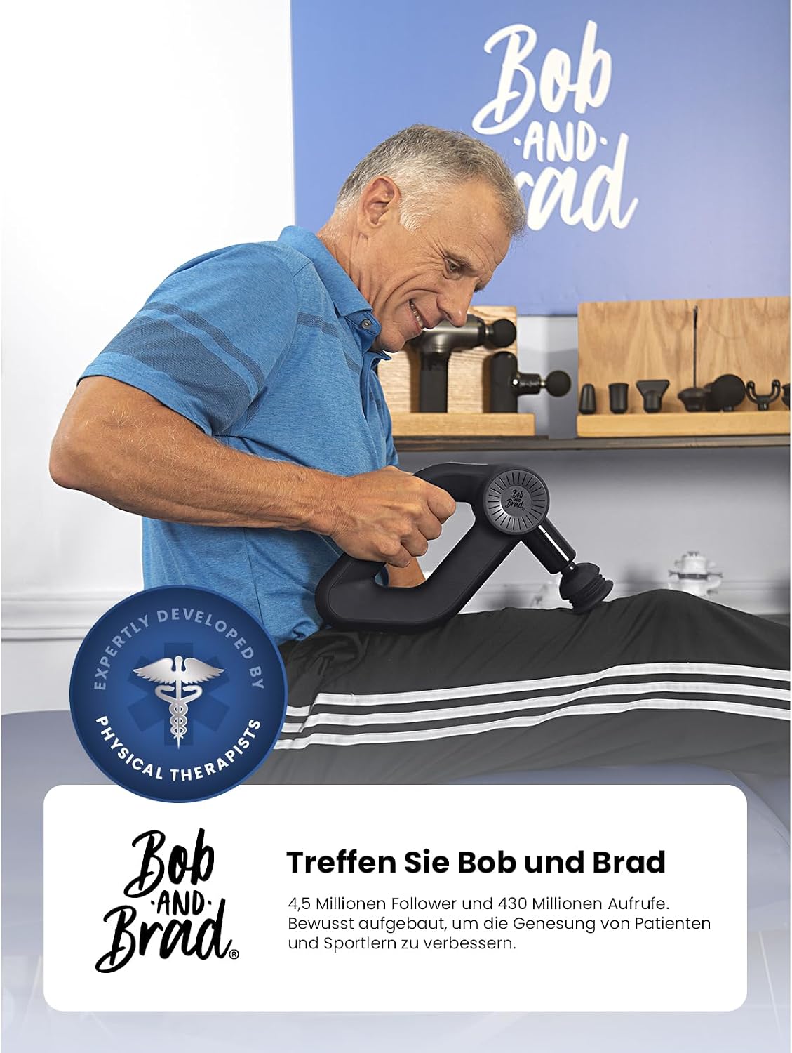 D6 Pro Massagepistole mit 16mm Amplitude und OLED-Bildschirm, Percussion Massage Gun inkl. Tragetasche, für Schulter Rücken Bein Muskelentspannung