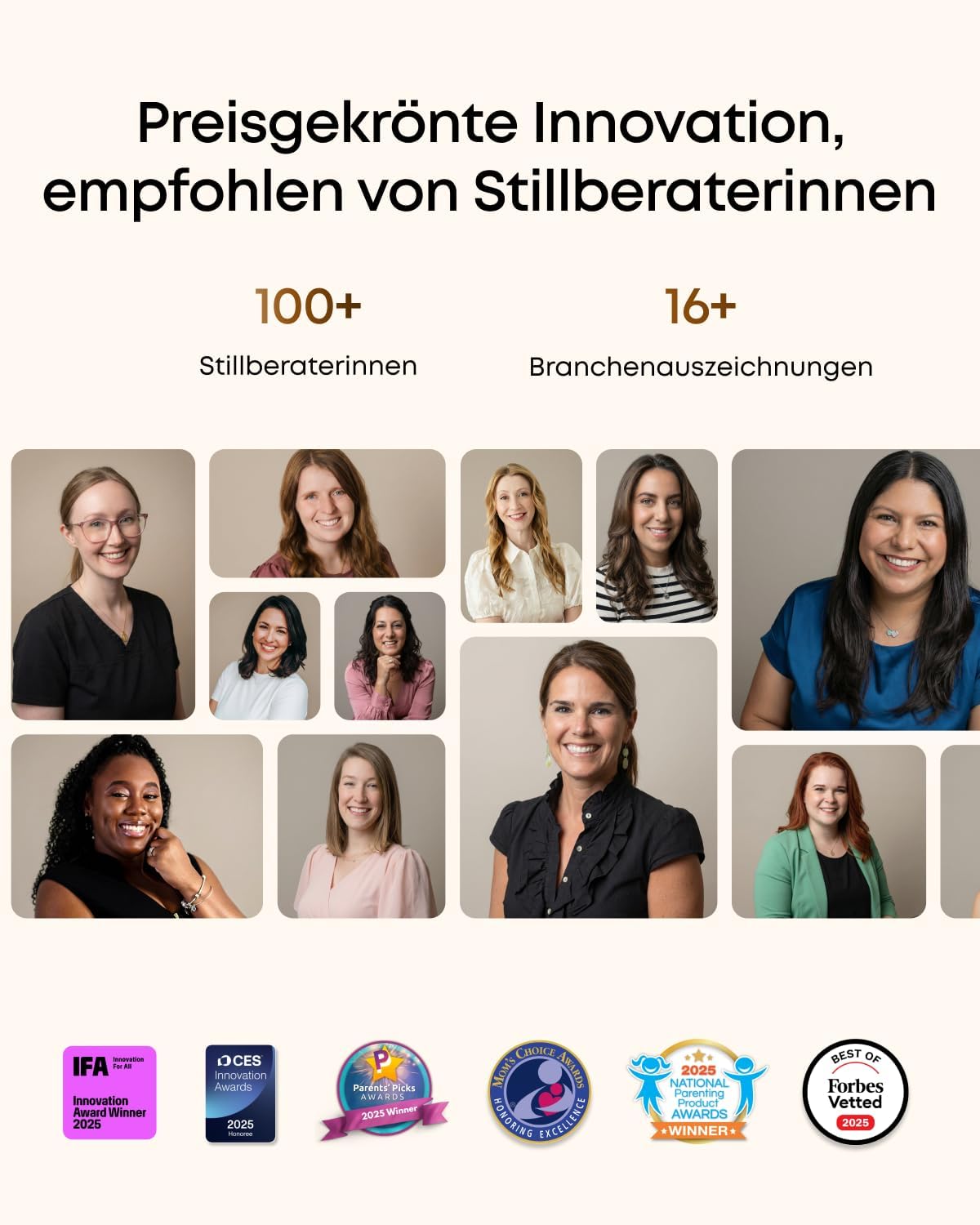 Tragbare Milchpumpe S2 Pro, HeatFlow 2.0 & VibraPump, Brustwarzen-Licht, App-Steuerung, Füllstandsalarm, Ladecase, 7 Tage Akku, freihändig