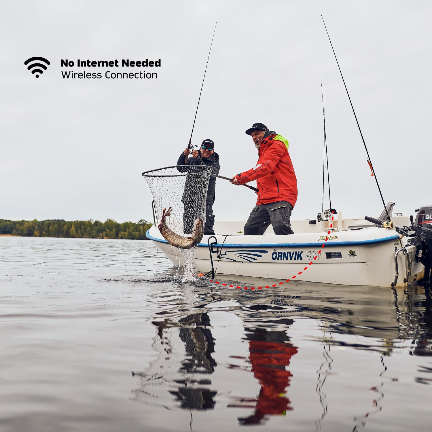Smart Sonar Pro+ 2 Fischfinder Echolot – mit Tiefenmesser und GPS-Sender | für Kajak, Boot oder Eisangeln