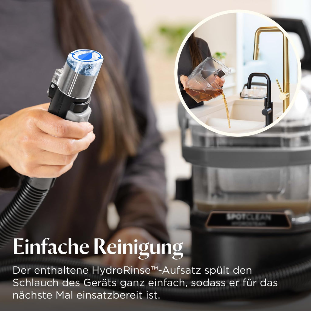 SpotClean HydroSteam Polster- und Teppichreiniger mit HydroSteam Dampf- & Nasssauger, 1000W Motor, für Teppiche, Polster, Auto, Modell 3689N