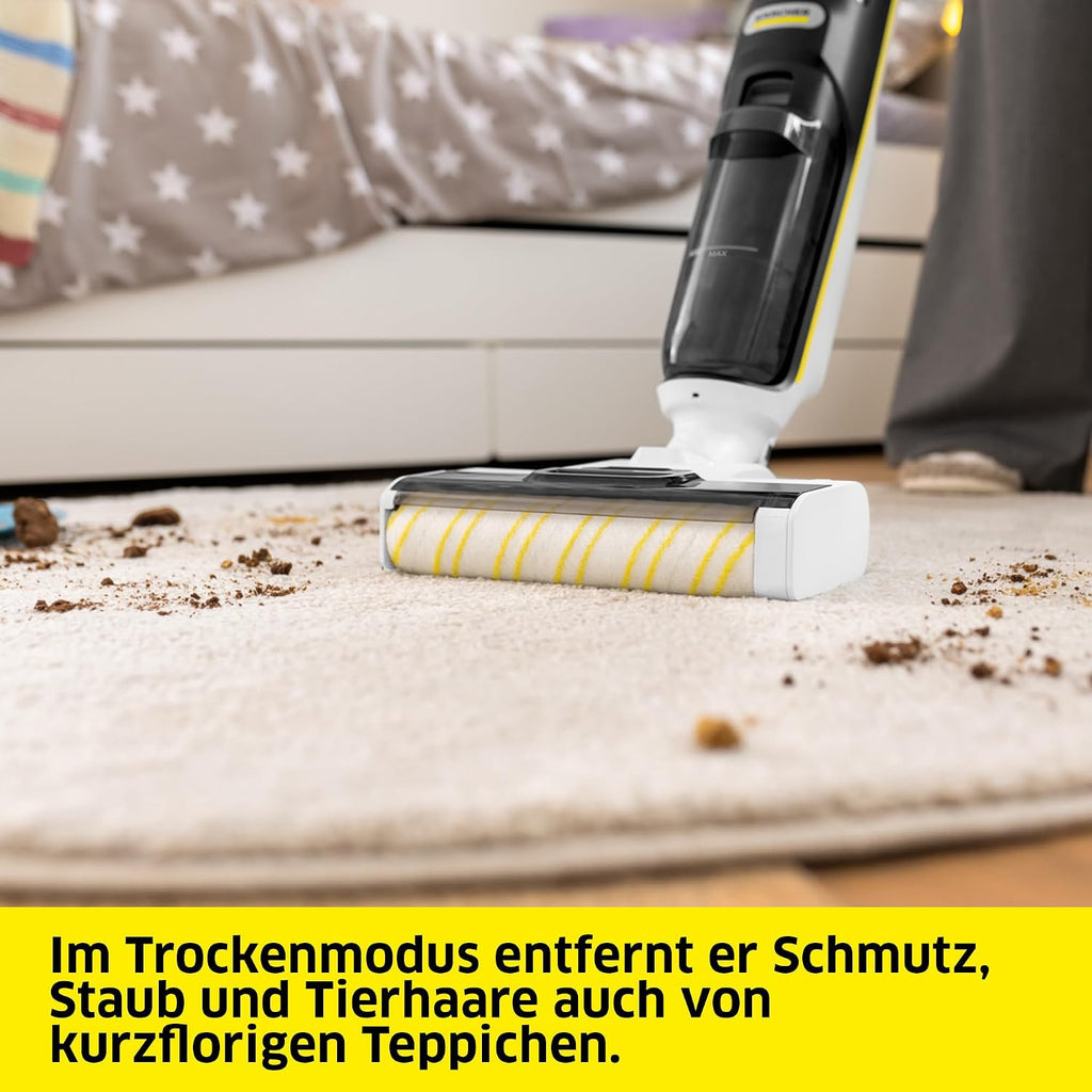 Saugwischer FCV 3 - Kabellos, 3 Reinigungsmodi, Akkulaufzeit ca. 30 min, bis 130 m² pro Ladung, Weiß