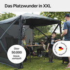 Faltbarer Pop Up Pavillon 2x2m mit Schnellaufbau & UV-Schutz - wasserabweisender Camping Pavillon mit Sturmleinen & robusten Stahlheringen