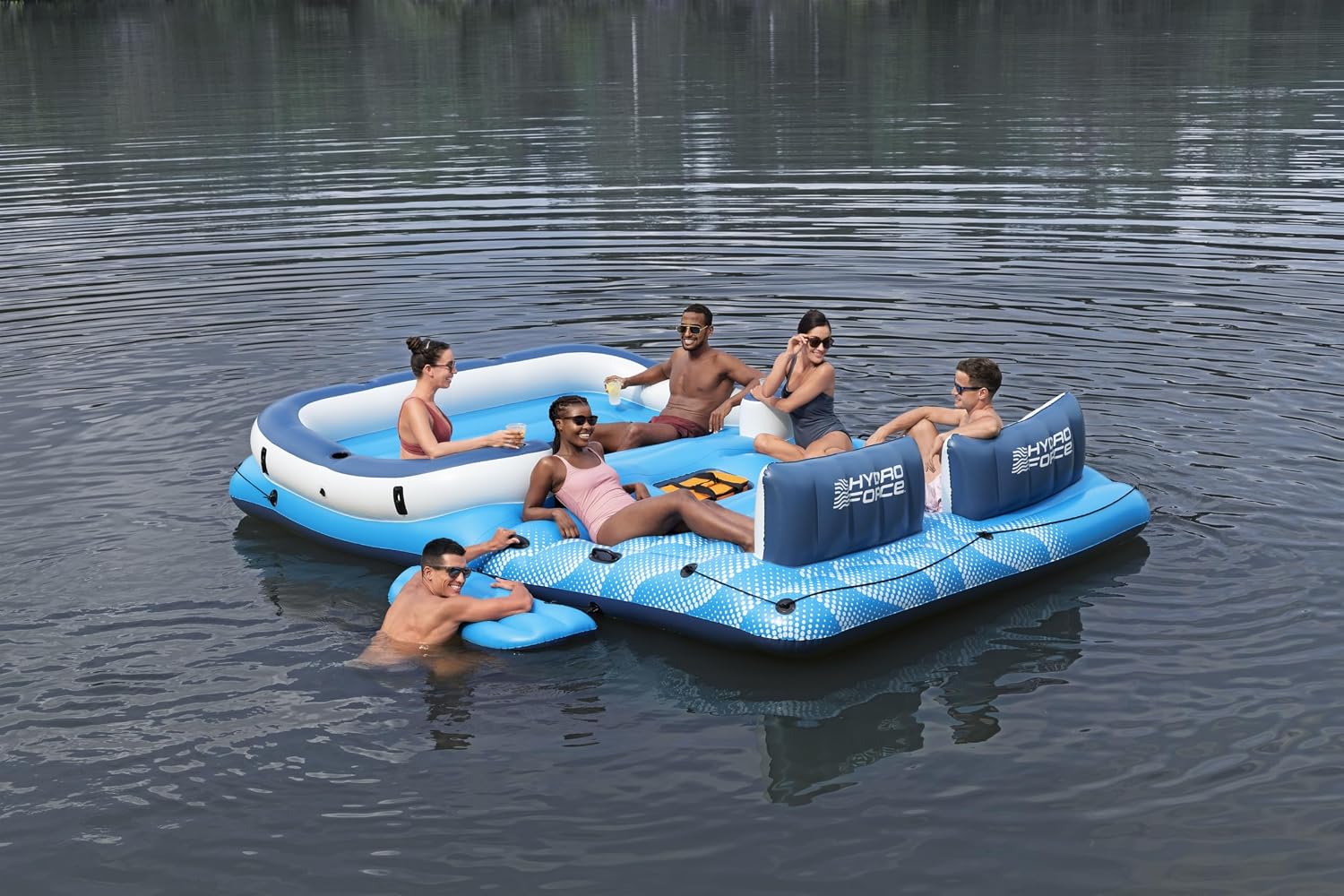 Hydro-Force 6-Personen-Badeinsel Tropical Breeze 389 x 274 cm