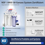 RCC7AK 6-stufiges Umkehrosmose-Wasserfiltersystem, 75GPD, mit alkalischem Mineralienfilter, Untertisch-Anlage für Trinkwasser