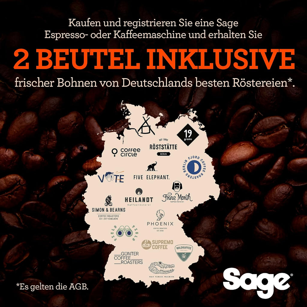 Barista Express Kaffeemaschine, Milchaufschumer + Mahlwerk, automat. Mahlen, Milchschaum, schwarz, inkl. Kännchen