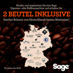 Barista Express Kaffeemaschine, Milchaufschumer + Mahlwerk, automat. Mahlen, Milchschaum, schwarz, inkl. Kännchen