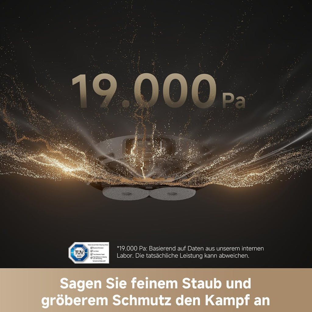 Saugroboter L40s Pro Ultra, selbstreinig. Wischmopps, 19.000 Pa, 100% Detangling DuoBrush, ausfahrb. Wischmopps, Hindernisvermeidung