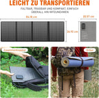 Powerstation 99Wh + 40W Solarpanel, 100W Solargenerator, 230V AC, 18W USB-A/C, für Wohnmobil/Camping, schwarz-orange