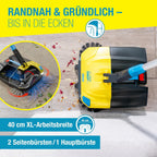 Akku-Kehrmaschine EasySweep 18V inkl. 18V Akku, 40 cm Arbeitsbreite, 4,5 L Behälter - für Indoor & Outdoor, Einfahrt, Gehweg, Terrasse, Garage & Laub