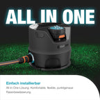 AquaPrecise Bewässerungssystem für Rasen bis 320 m², solarbetrieben, gleichmäßige Verteilung, Bluetooth, einfache Montage, für jeden Garten (16000-20)