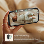 Dream Sock – Smarte Babyüberwachung mit App | Sensorbasiertes Babyphone-System mit Schlaftracking & Benachrichtigungen | 0–18 Monate | Mint