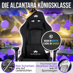 Gaming Stuhl Ergonomisch Kratzerfreie Rollen Atmungsaktiv, 4D-Armlehnen, mit Fußstütze, Stoff, 150 kg Belastbarkeit