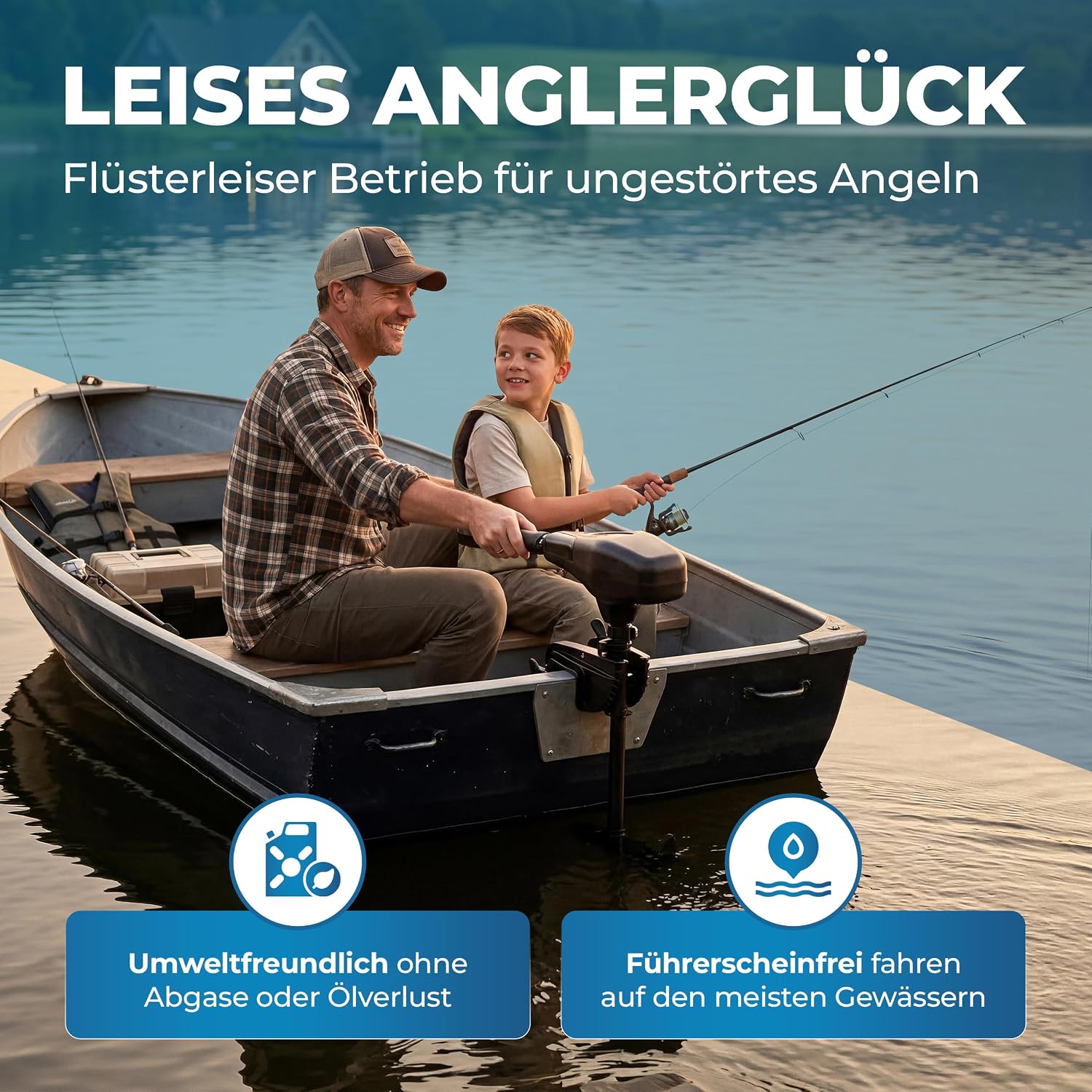 TRS 62 lbs Elektromotor – 696W Außenborder, salzwassertauglich, LED-Batterieanzeige, 12V für Schlauchboote, 5 Vorwärts-/3 Rückwärtsgänge