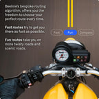Moto II Navigationsgerät für Motorräder, globale Navigation, Minikarten, 14h Akku, IP67 wasser-/stoßfest, USB-C + Riemenhalterung