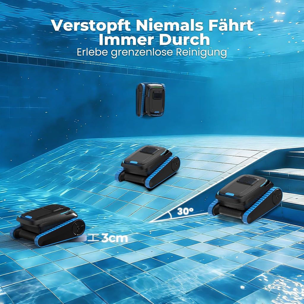 PC20 Poolroboter für Boden/Wand, Wasserlinie, intelligente Navi, 18927 LPH, App-Steuerung, für Pools bis 170m²