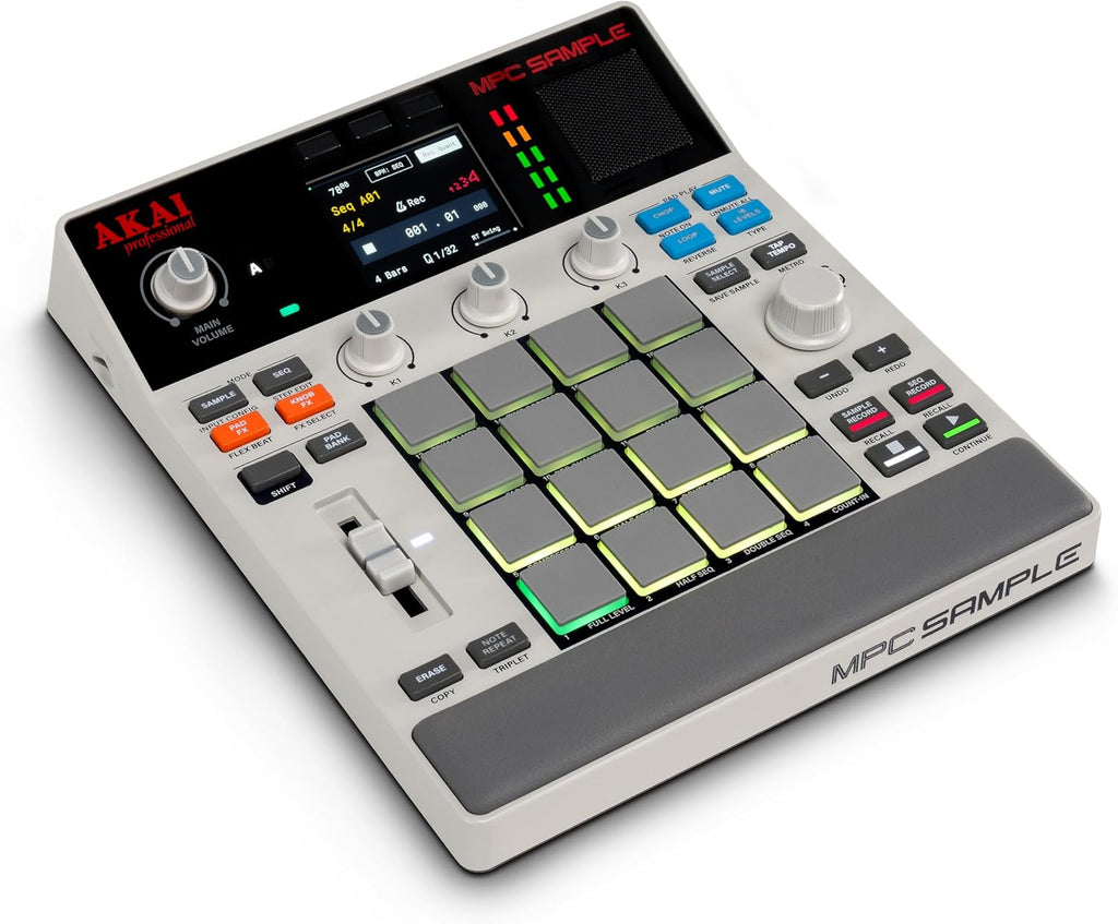 MPC Sample - Standalone Portable Sampler, Sequenzer und Effektprozessor mit Akku, USB-C, integriertem Lautsprecher und Mikrofon