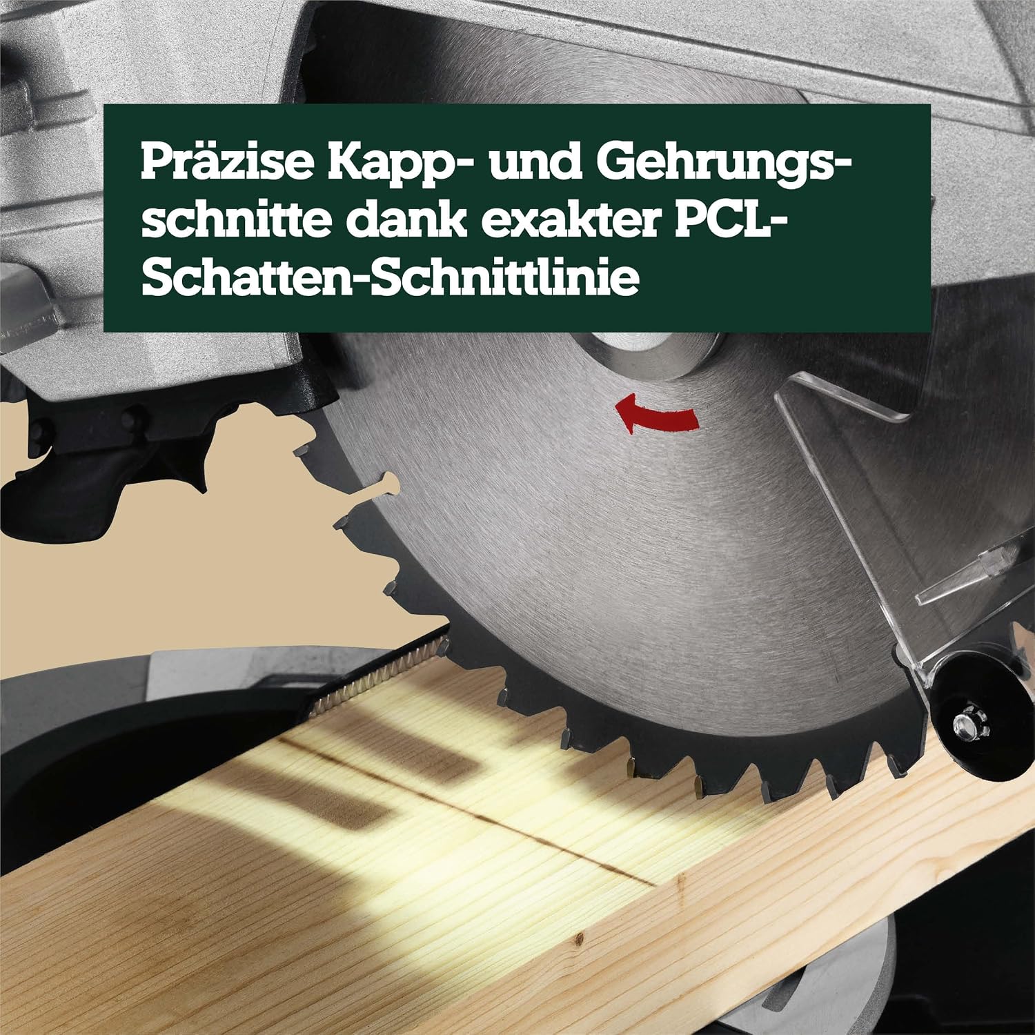 Kapp- und Gehrungssäge KGS 254 M – Precision Cut Line, 254 mm Sägeblatt, Zugfunktion, 2 m Kabellänge