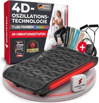 4D Vibrationsplatte, VP400 + sVibe, Smart LED, Bänder + Ropes, Abnehmen, Ganzkörper, Muskelaufbau, 120 kg, Fitness