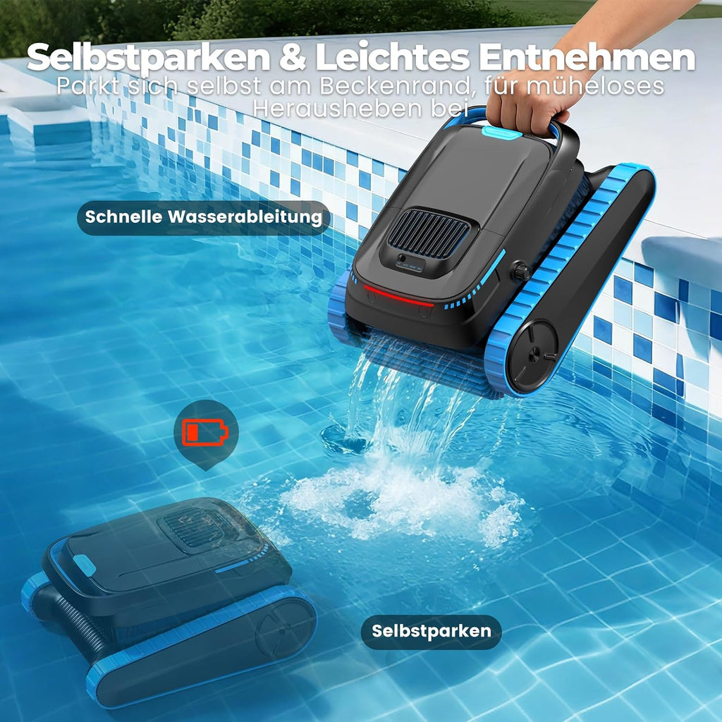 PC20 Poolroboter für Boden/Wand, Wasserlinie, intelligente Navi, 18927 LPH, App-Steuerung, für Pools bis 170m²