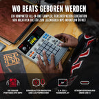 MPC Sample - Standalone Portable Sampler, Sequenzer und Effektprozessor mit Akku, USB-C, integriertem Lautsprecher und Mikrofon