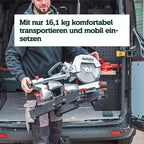 Kapp- und Gehrungssäge KGS 254 M – Precision Cut Line, 254 mm Sägeblatt, Zugfunktion, 2 m Kabellänge