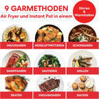 Pro Crisp 11-in-1, Heißluft, Schnellkochtopf, Slow Cooker, Dampfgarer, Grill, Dörren, Sous-Vide, 1500W, 7.6L, schwarz