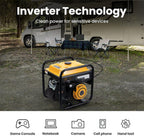 3500W Inverter Stromgenerator Benzin mit 2x 230V Steckdosen, Notstromaggregat für Haus, Garage, Werkstatt, Baustelle