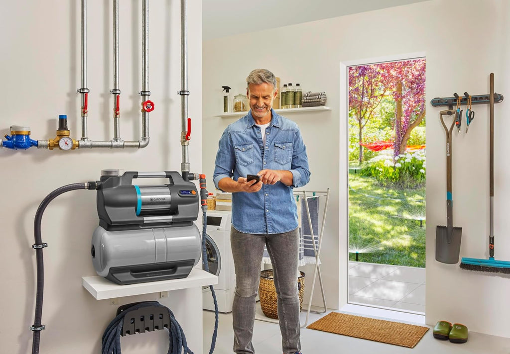Hauswasserwerk 6300 SilentComfort, 25L Speicher, Filter, 6300 L/h, Trockenlaufsicherung, leise, Bluetooth-App, (9068-20)