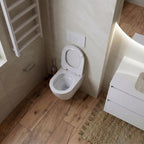 Duofix Basic Vorwandelement + Wand WC Dalia Weiß spülrandlos Tornado Spülsystem + WC-Sitz Absenkautomatik + Bedienplatte Delta 25 weiß - Komplettset