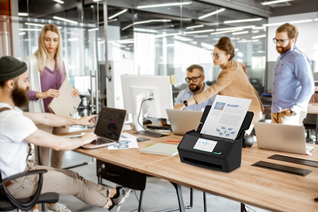 iX2500 Schwarz Dokumentenscanner – Ultraschneller Duplex-Scanner, 45 S./Min., 100-Blatt-ADF, 600 DPI, 5" Touchscreen, WLAN/Bluetooth/USB