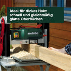 Dickenhobel DH 330 – 0200033000 – Hobelmaschine mit starkem Motor und stabilem Getriebe – Nennaufnahmeleistung: 1800 W