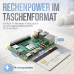 Raspberry Pi 5 8GB 128GB Starter Set mit 27W Netzteil, Lüfter-Gehäuse & 4K Micro HDMI Kabel - Ideal für Smart Home, Retro Gaming & Home Assistant