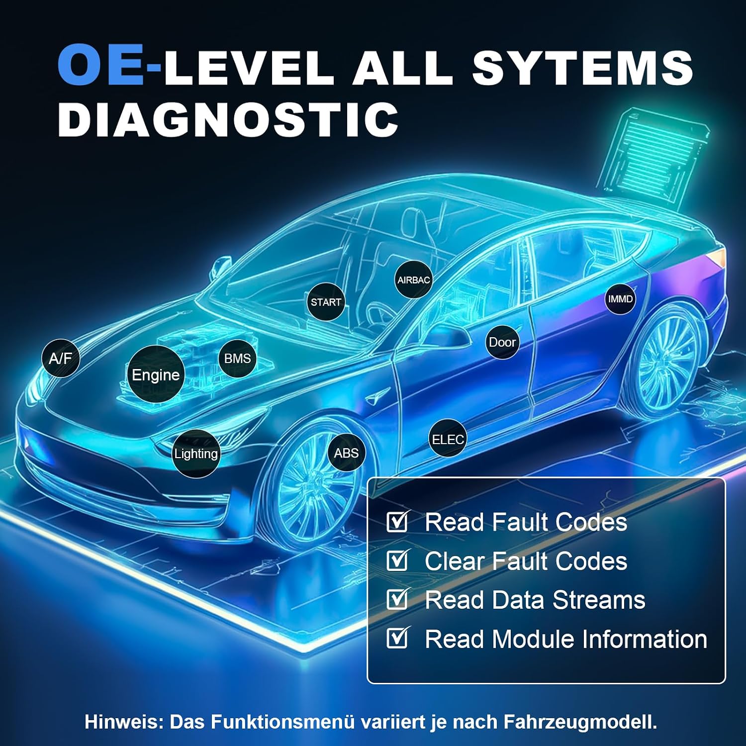ArtiDiag600 Pro OBD2 Diagnosegerät für alle Fahrzeuge - 9 Servicefunktionen (Öl/ABS/DPF/SRS/SAS/Injektorcodierung)