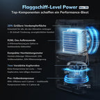 Max Luftentfeuchter 25L/Tag, für ca. 200m³ (50m²), Smart, Ablaufschlauch, für Keller/Waschküche/Schlafzimmer/Bad