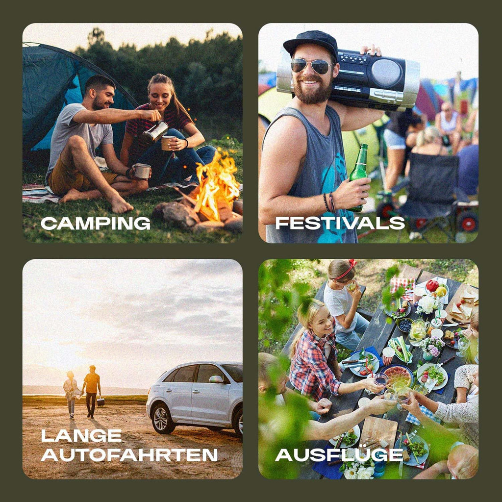 Elektrische Kühlbox mit Kompressor - Gefrierbox bis -20°C - Kühlbox für Auto & Camping - Powerstation - 12V/230V - 50 Liter