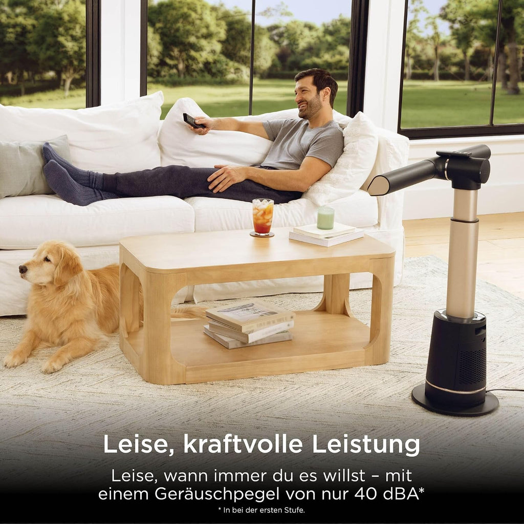TurboBlade Turmventilator, leise, Hochgeschwindigkeit, 20m Reichweite, 10 Stufen, 180° Osz., Fernbed., Timer, einf. Reinigung, anthrazit, TF200SEU