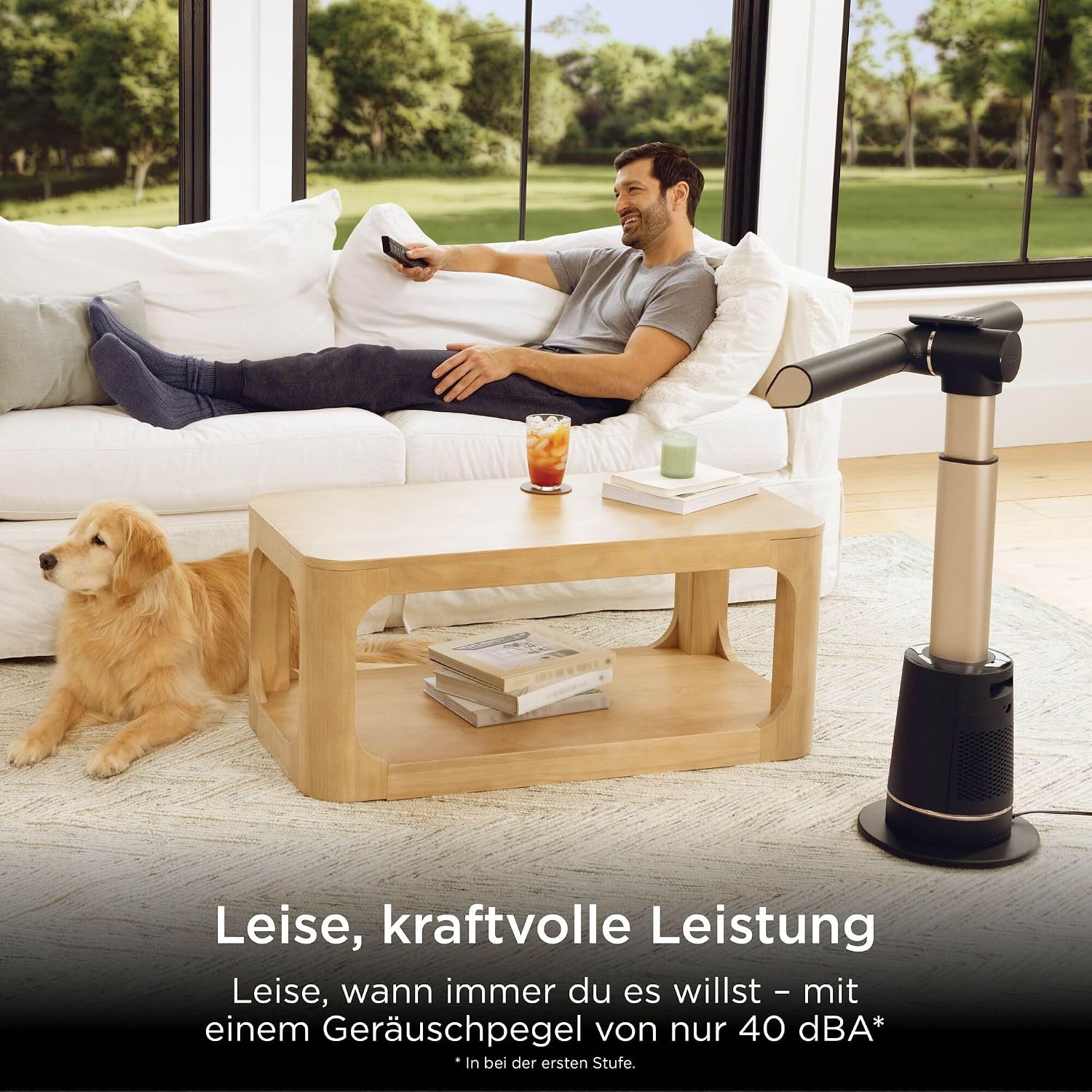 TurboBlade Turmventilator, leise, Hochgeschwindigkeit, 20m Reichweite, 10 Stufen, 180° Osz., Fernbed., Timer, einf. Reinigung, anthrazit, TF200SEU