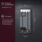 DDLE Basis 18/21/24 kW, elektron. Durchlauferhitzer, umschaltbar, 4 Symbole für Temperatur, 400V Festanschluss, VDE-geprüft, 222390